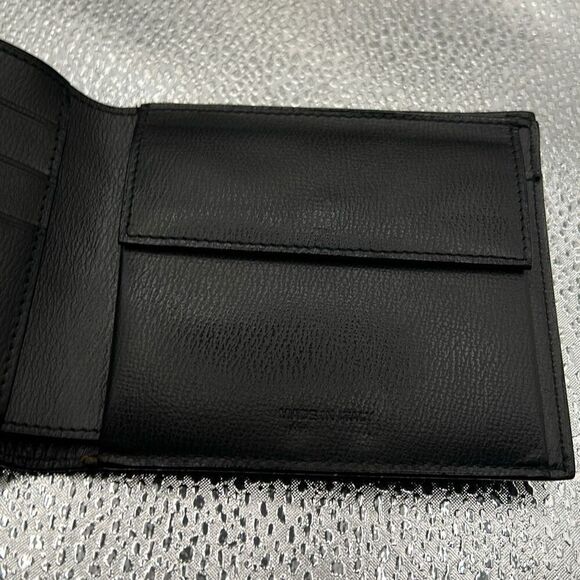 Salvatore Ferragamo Bifold Cardholder Wallet Solid Black Minimalist Classic - Picture 5 of 11